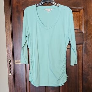 Boston Proper Light Green V-Neck Tunic